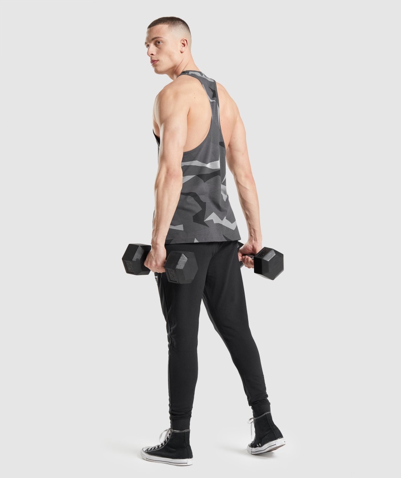 Gymshark Larguero Crítico Estampado Negro