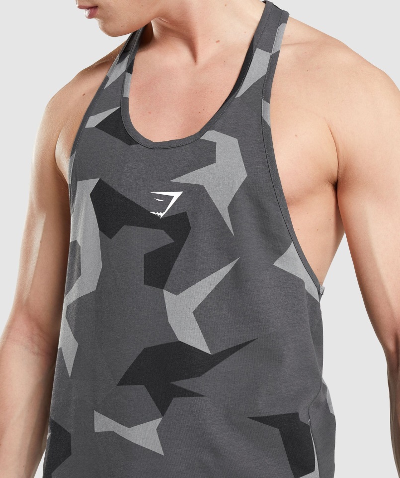 Gymshark Larguero Crítico Estampado Negro