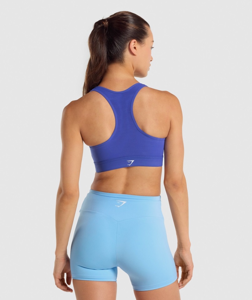 Sujetador Deportivo De Alta Sujeción Ligero Azul Oscuro Gymshark