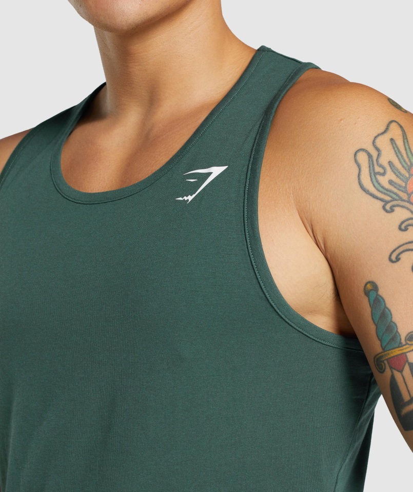 Camiseta De Tirantes Gymshark Verde Oscuro Critical 2.0