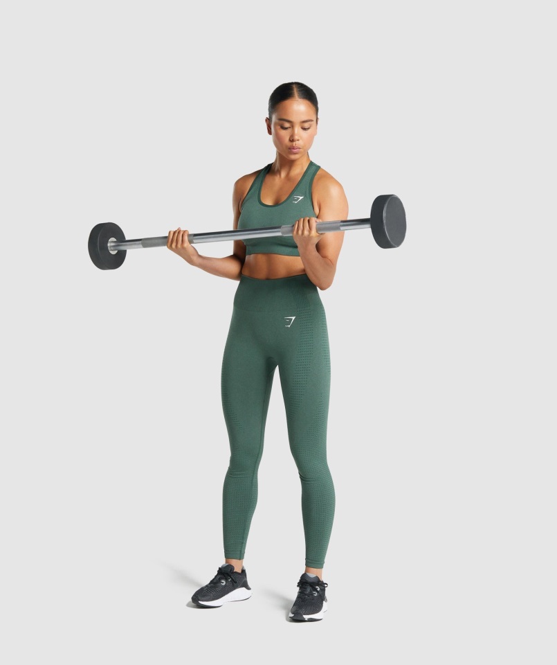 Sujetador Deportivo Gymshark Verde Oscuro Jaspeado Vital Sin Costuras 2.0