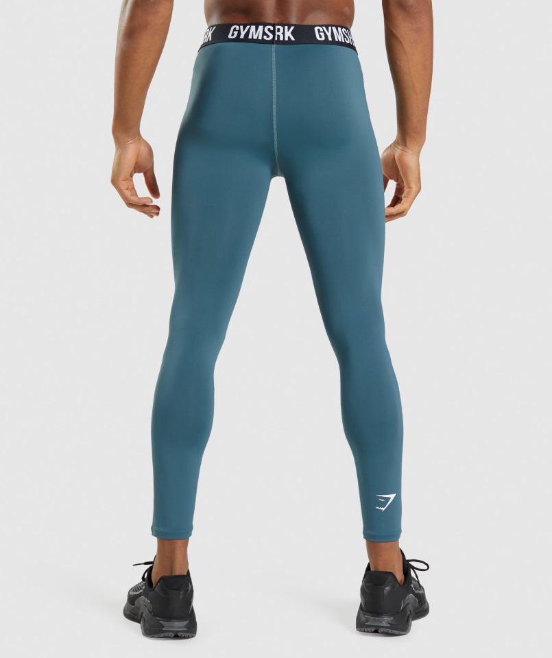 Gymshark Element Baselayer Leggins Verde Azulado Toscano