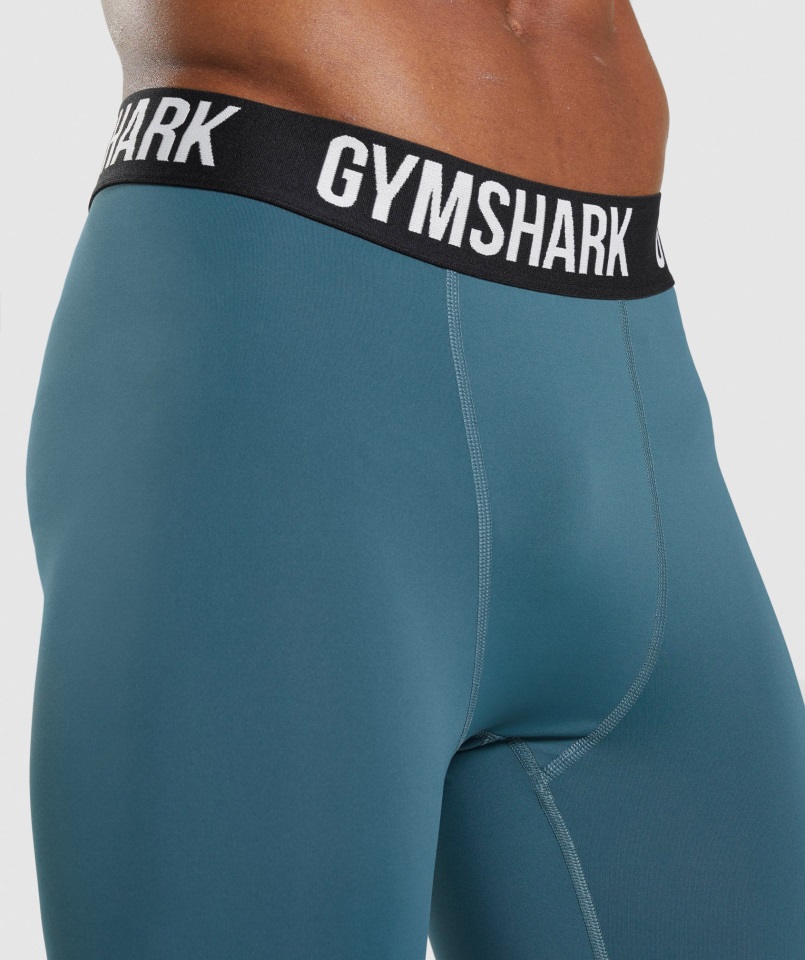 Gymshark Element Baselayer Leggins Verde Azulado Toscano