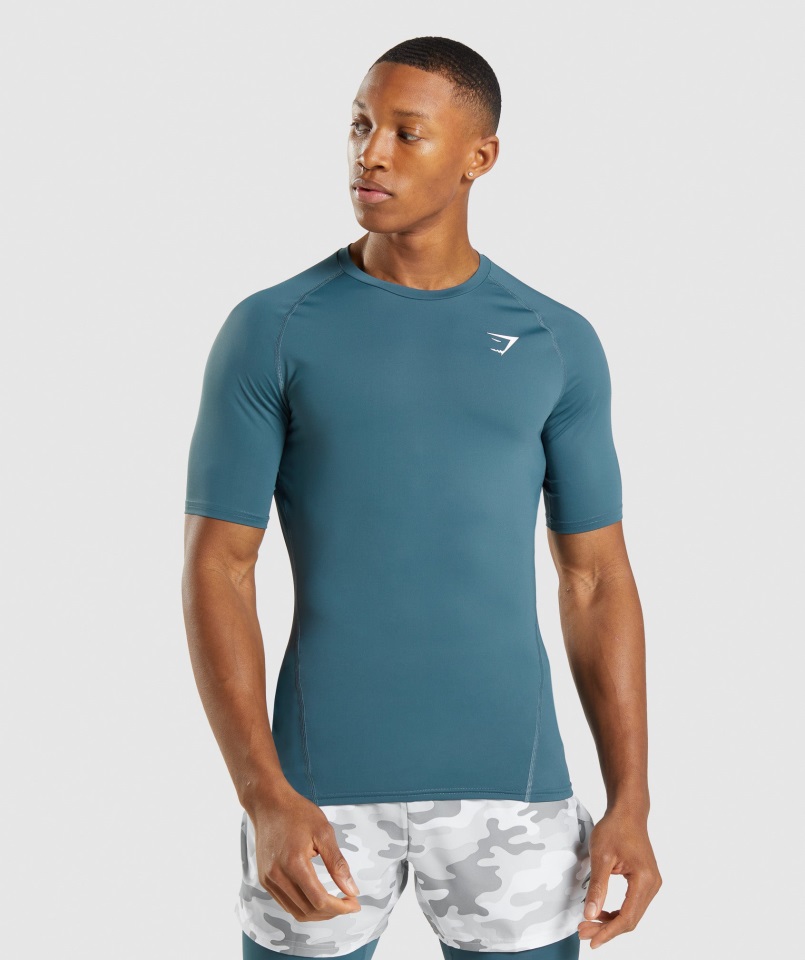 Camiseta Interior Gymshark Element Verde Azulado Toscano