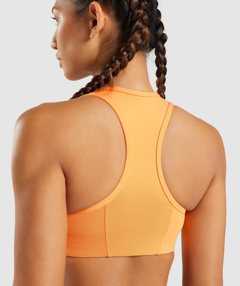 Sujetador Deportivo Gymshark Essential Racer Back Naranja Albaricoque