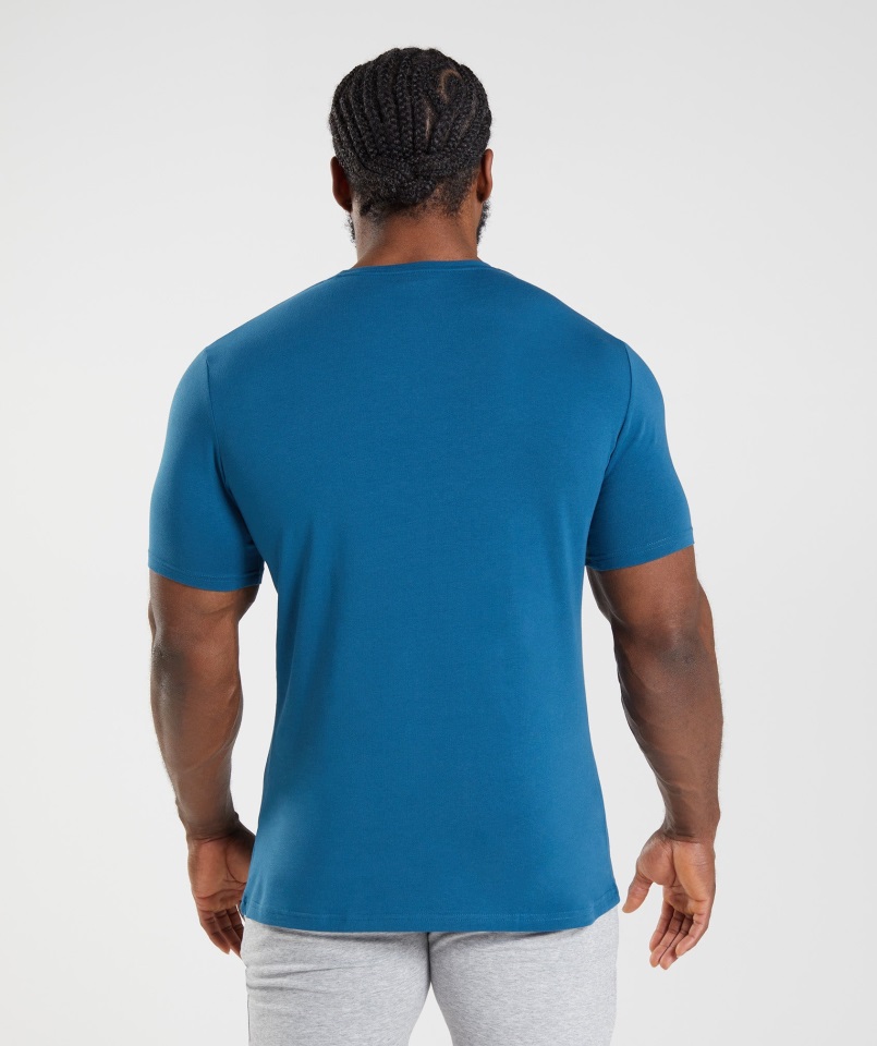 Camiseta Gymshark Esencial Azul Atlantico