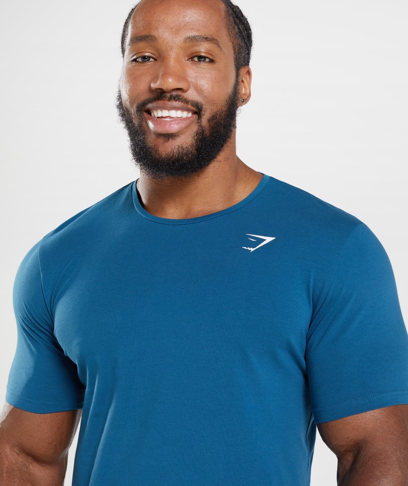 Camiseta Gymshark Esencial Azul Atlantico