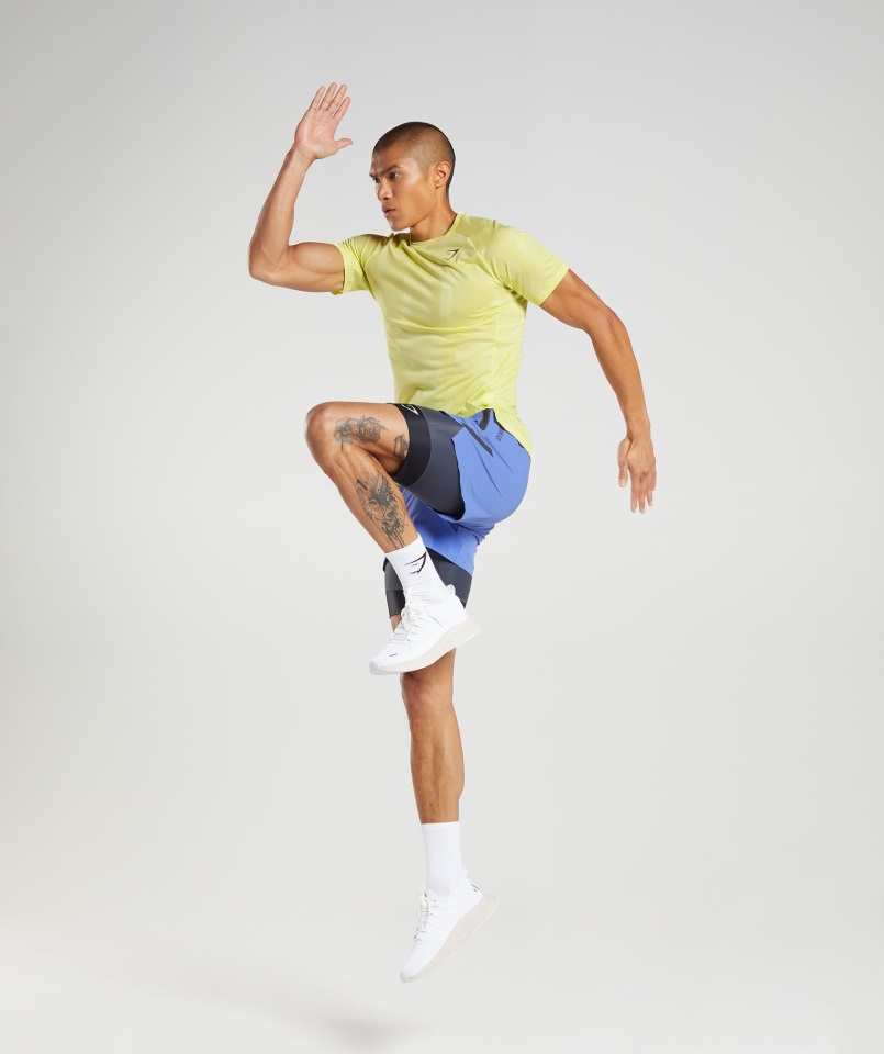 Camiseta Gymshark Firefly ápice Verde-blanco