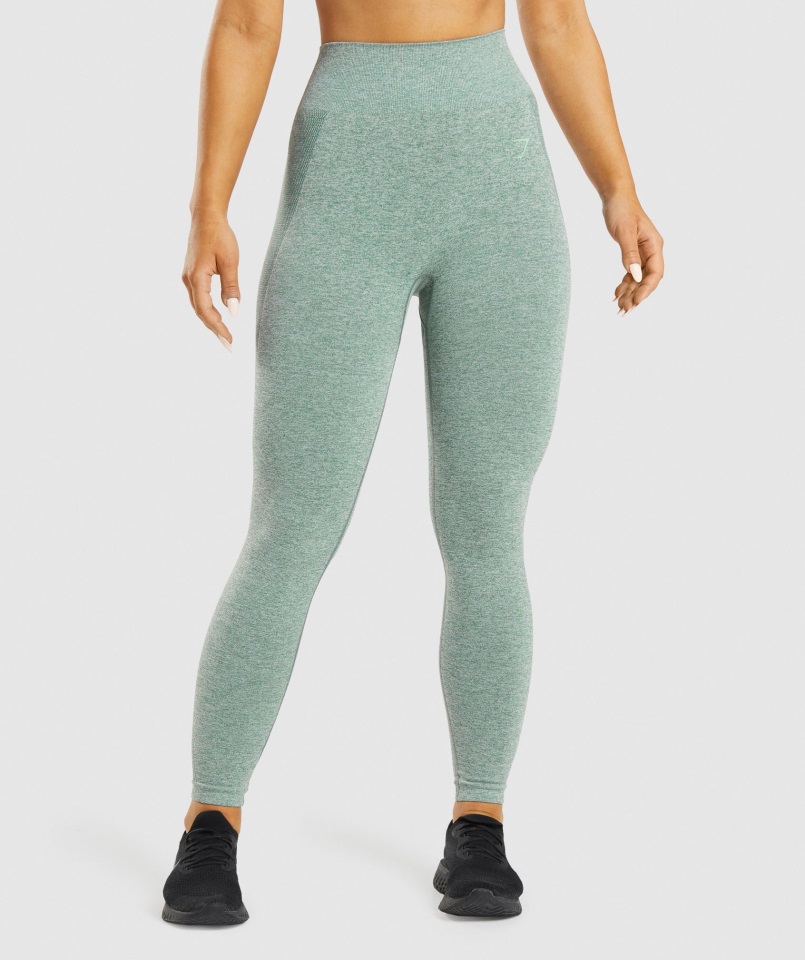 Leggings Tiro Alto Gymshark Flex Studio Verde Jaspeado
