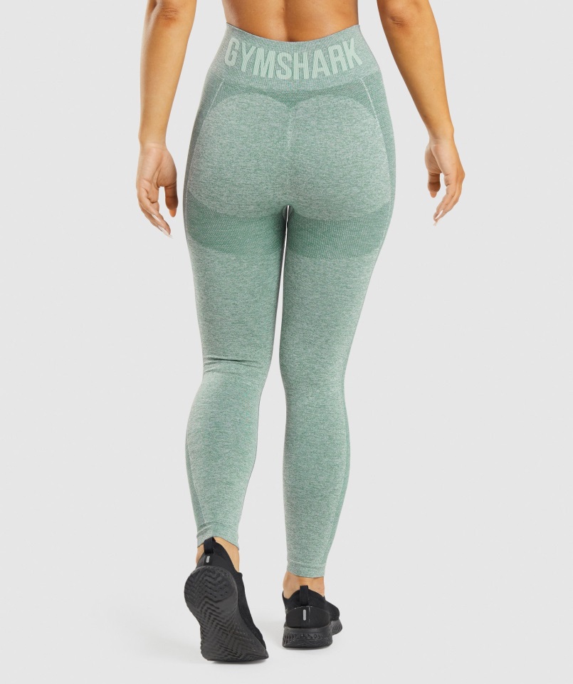 Leggings Tiro Alto Gymshark Flex Studio Verde Jaspeado