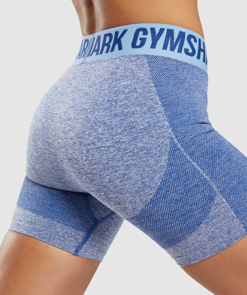 Pantalones Cortos Gymshark Flex Earl Azul Jaspeado