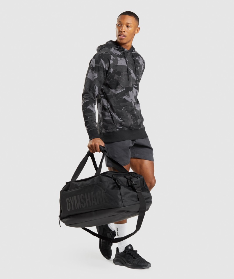 Sudadera Con Capucha Y Estampado Gris Gymshark