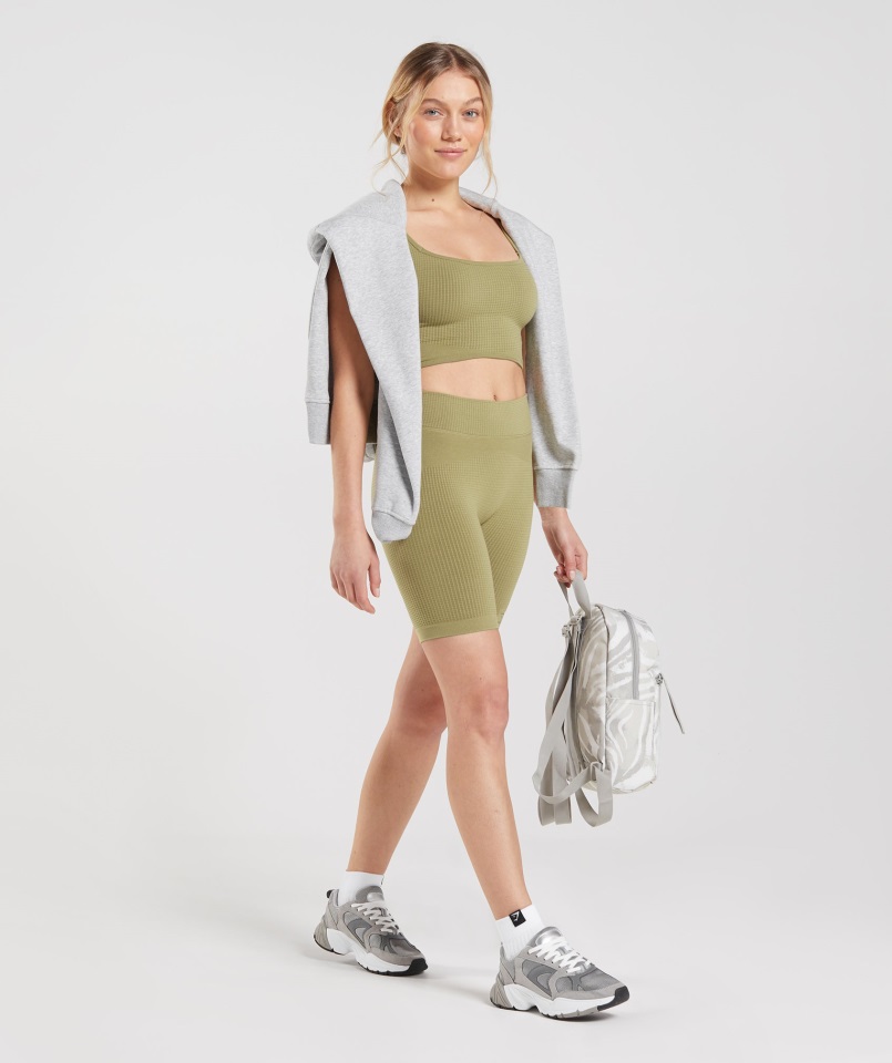 Shorts De Ciclismo Sin Costuras Gymshark Griffin Green Pause