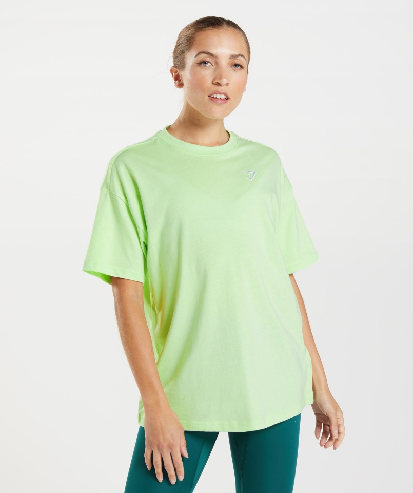 Camiseta Extragrande De Entrenamiento Verde Kiwi Gymshark