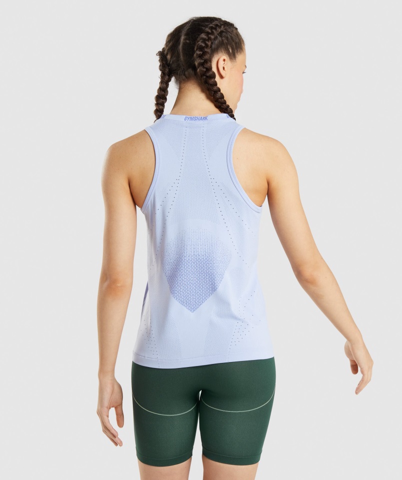 Gymshark Lavanda Blue-court Blue Apex Tanque Sin Costuras