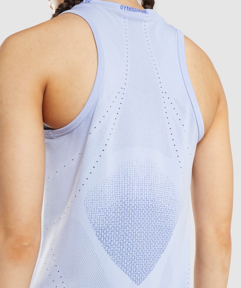 Gymshark Lavanda Blue-court Blue Apex Tanque Sin Costuras