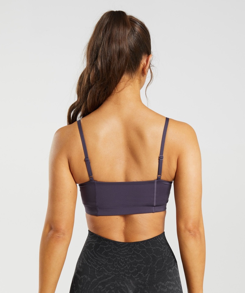 Gymshark Legacy Sujetador Bandeau Morado Intenso