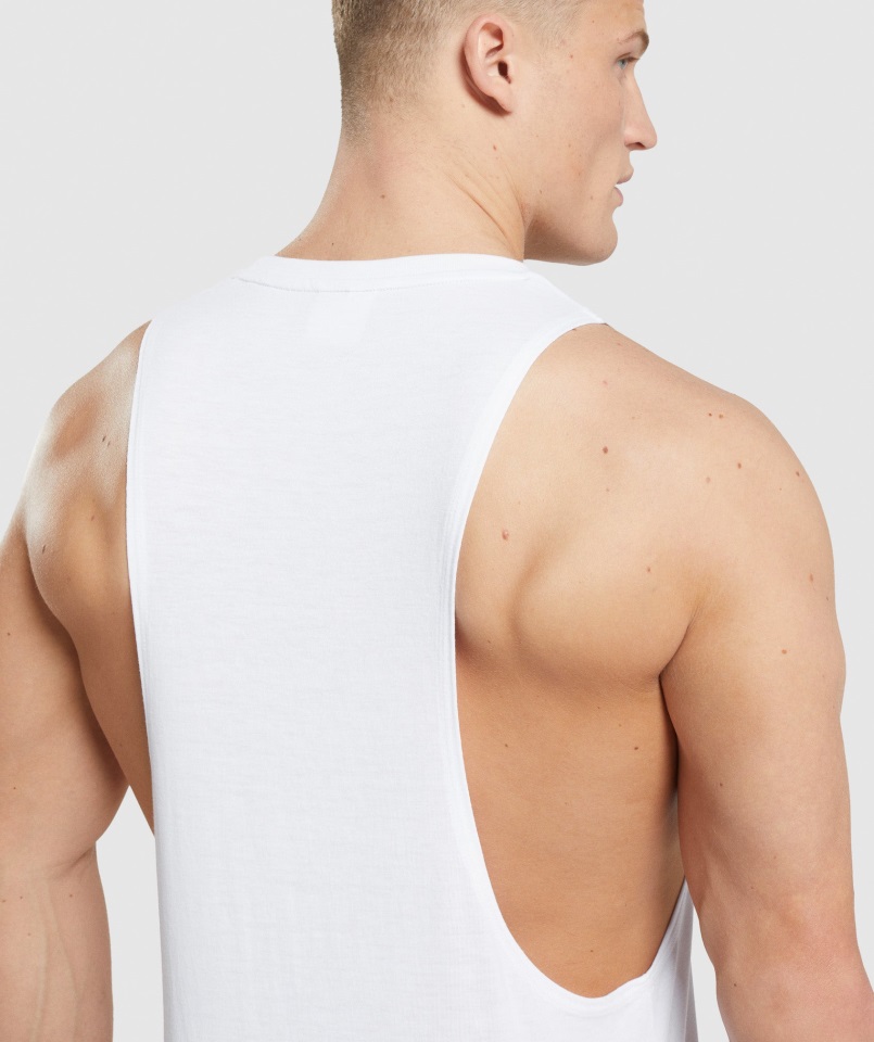 Gymshark Legacy Tanque De Brazo Abatible Blanco