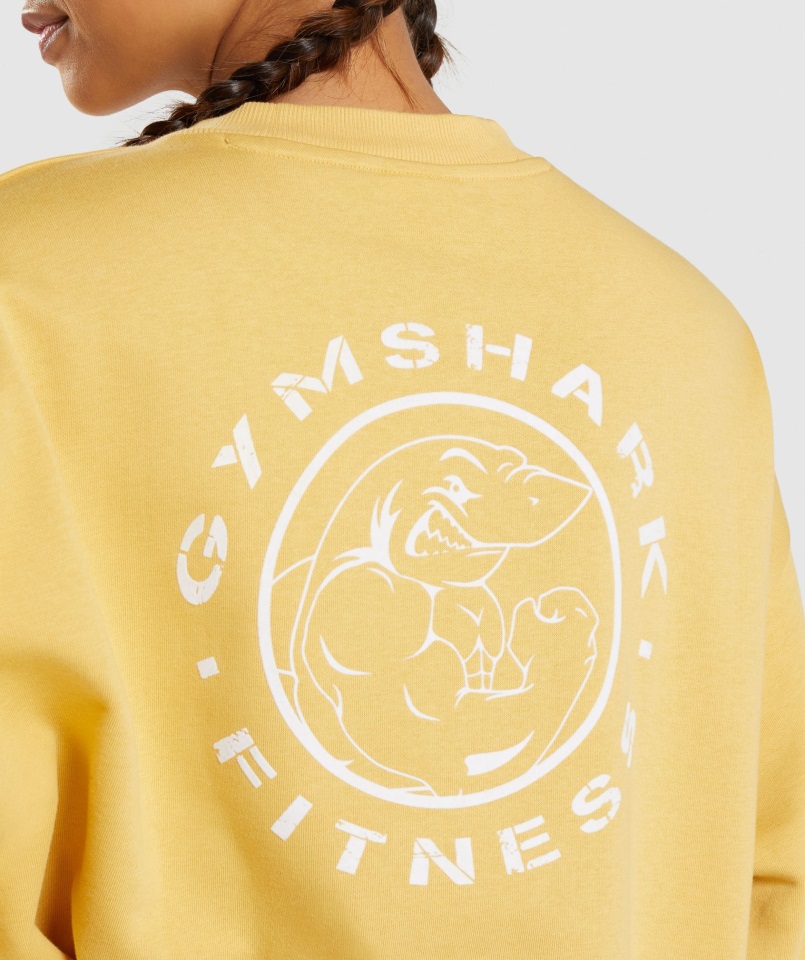 Sudadera Gráfica Gymshark Legacy Amarilla