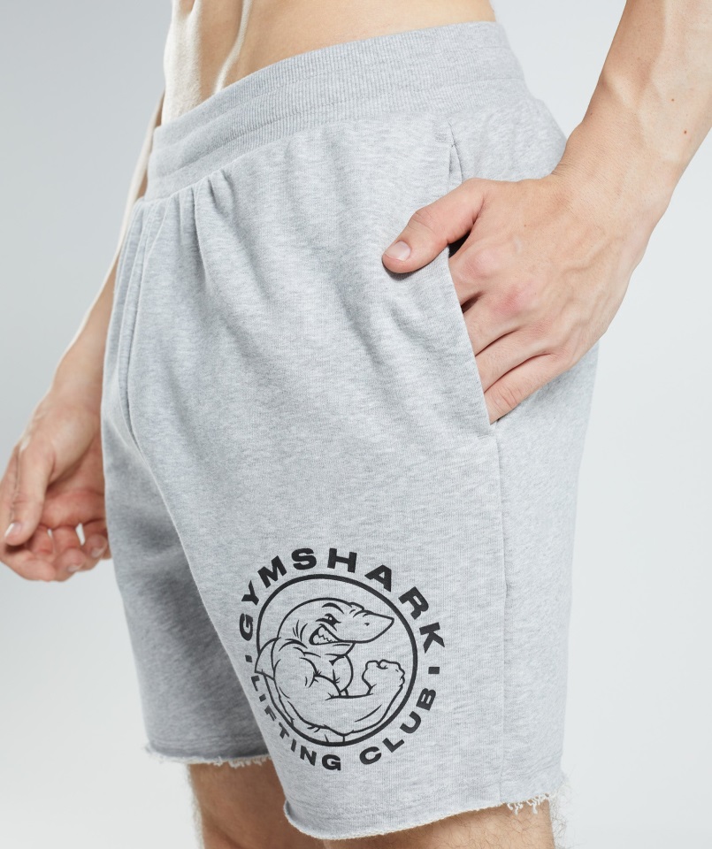 Pantalones Cortos Gymshark Legacy Gris Claro Core Marl