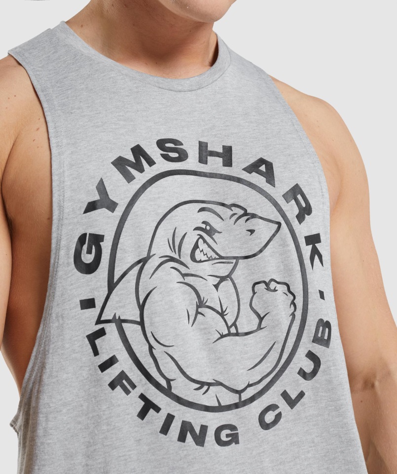 Gymshark Tanque Gris Claro Con Brazo Abatible Core Marl Legacy