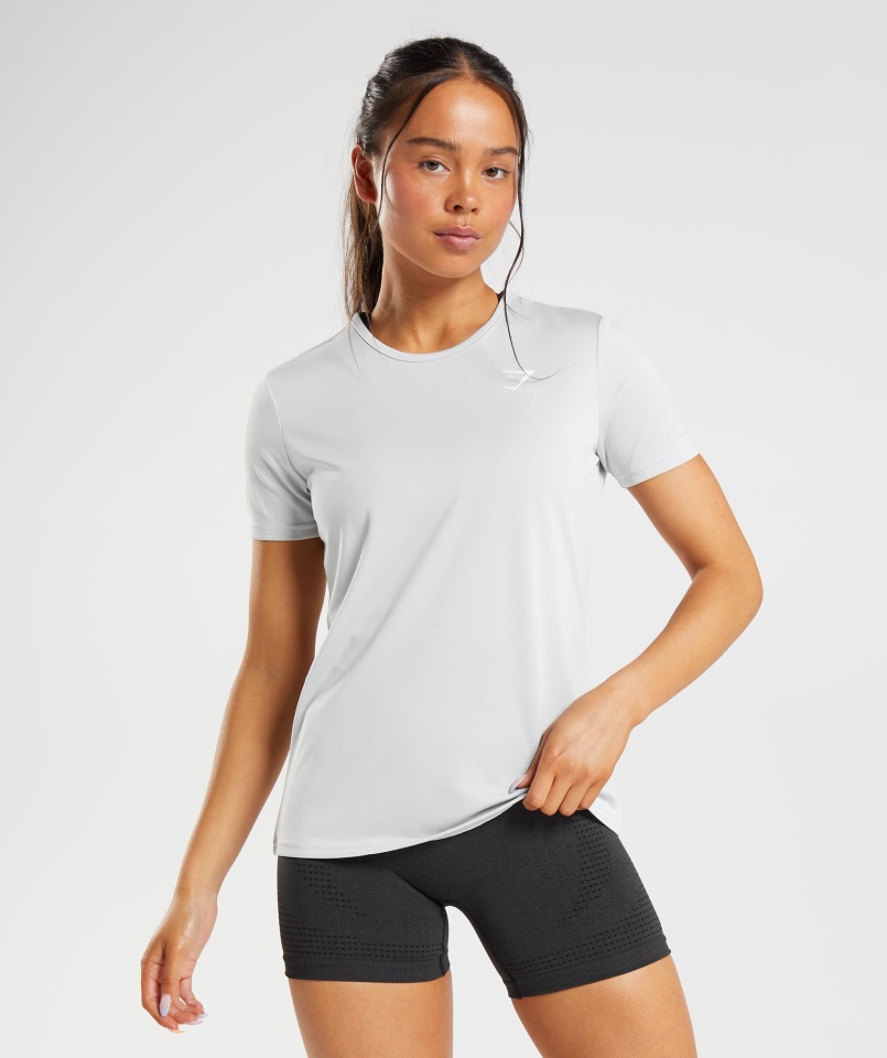 Camiseta De Entrenamiento Gymshark Gris Claro