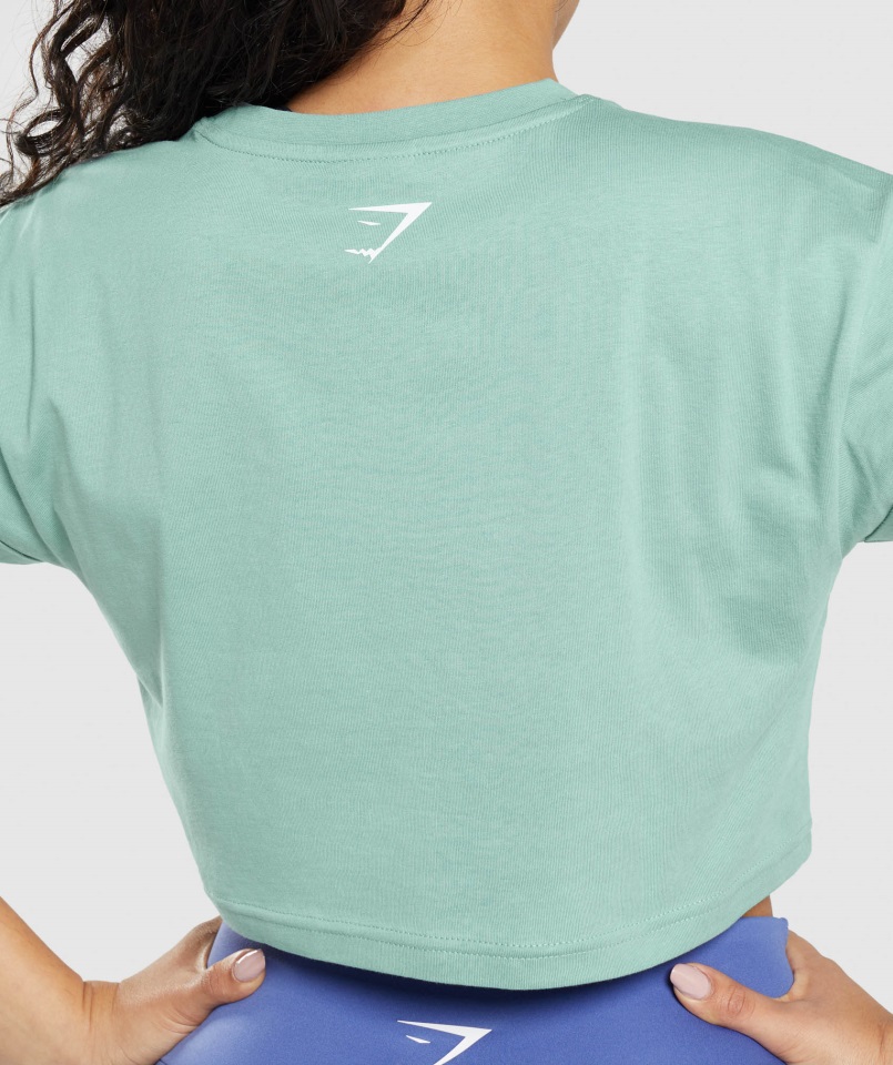 Gymshark Maya Azul Fracción Crop Top