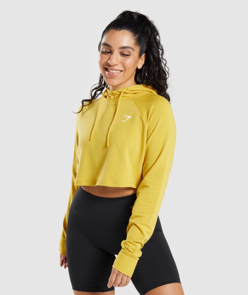 Gymshark Medallón Sudadera Con Capucha Amarilla De Entrenamiento