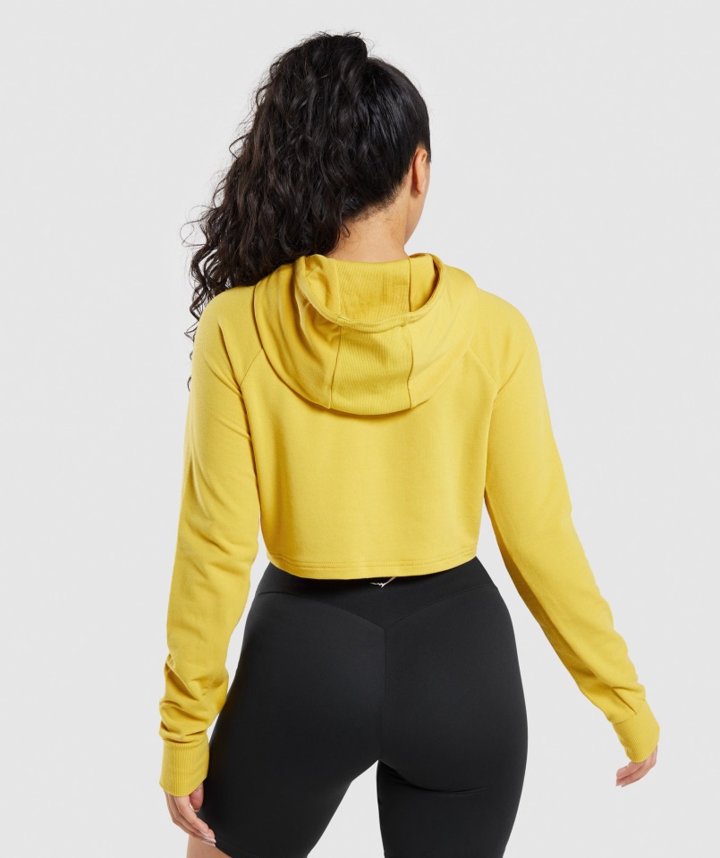 Gymshark Medallón Sudadera Con Capucha Amarilla De Entrenamiento