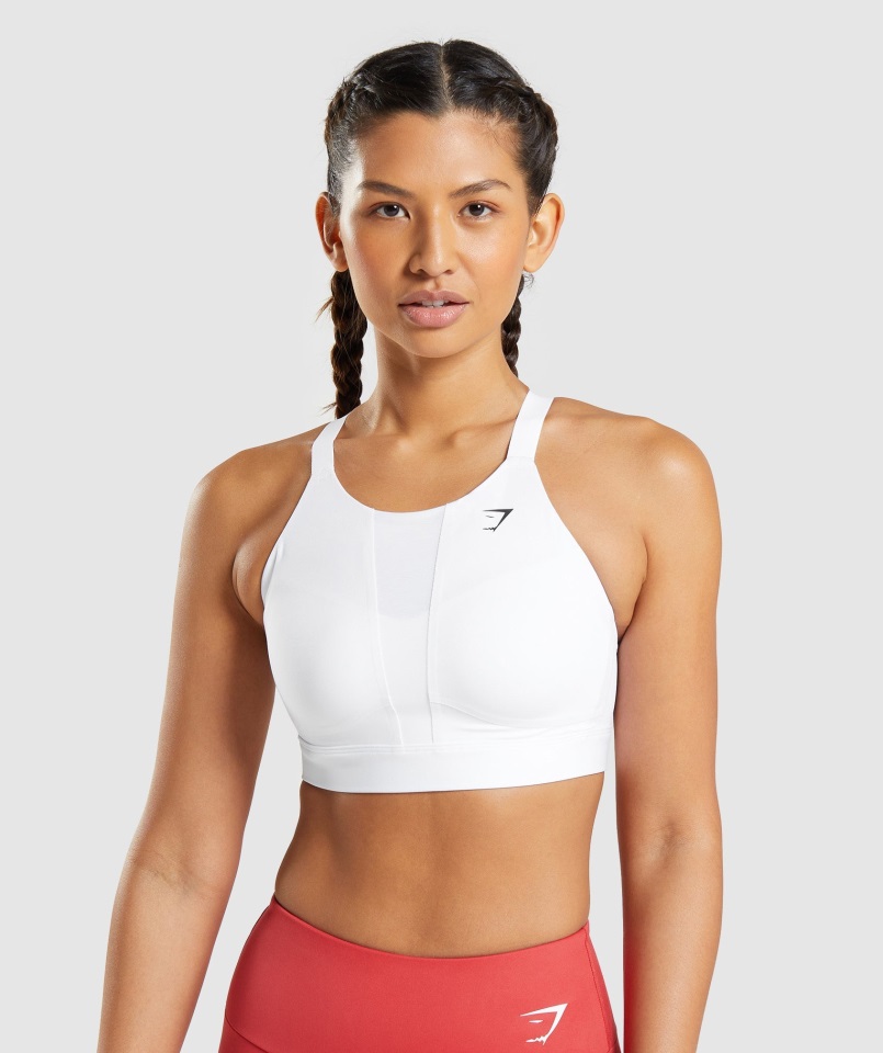 Sujetador Deportivo Gymshark Malla Escote 2.0 Blanco