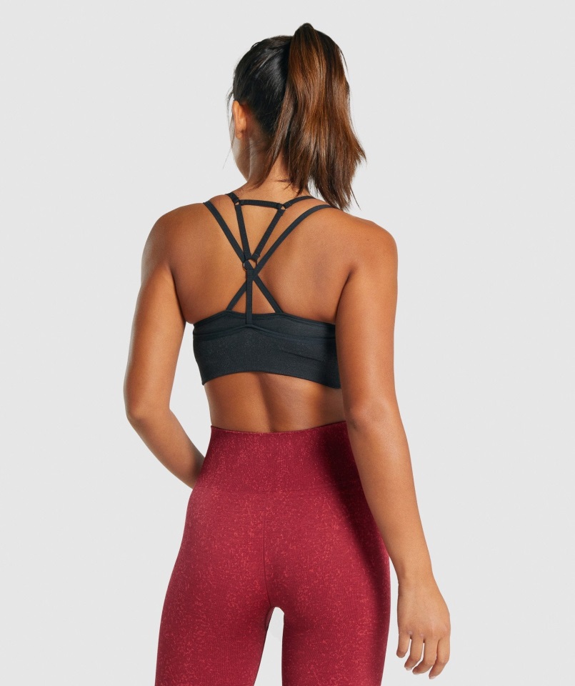 Sujetador Deportivo Sin Costuras Gymshark Mineral-black Adapt Fleck