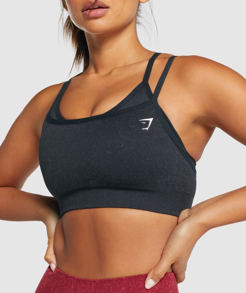 Sujetador Deportivo Sin Costuras Gymshark Mineral-black Adapt Fleck