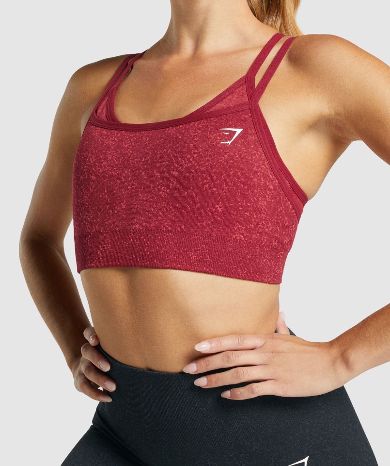 Sujetador Deportivo Gymshark Sin Costuras Adapt Fleck Mineral Burdeos