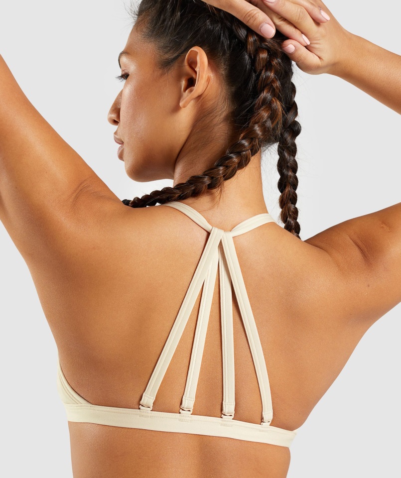 Sujetador Deportivo Gymshark Minimal Marrón Vainilla