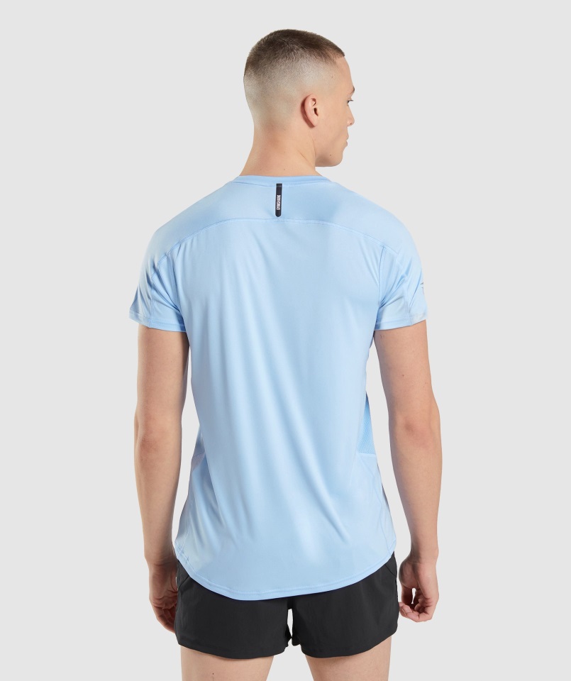 Gymshark Moonstone Azul Velocidad Evolucionar Camiseta
