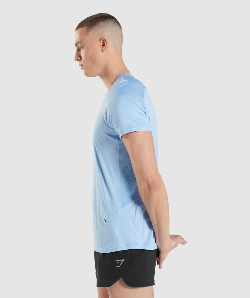 Gymshark Moonstone Azul Velocidad Evolucionar Camiseta