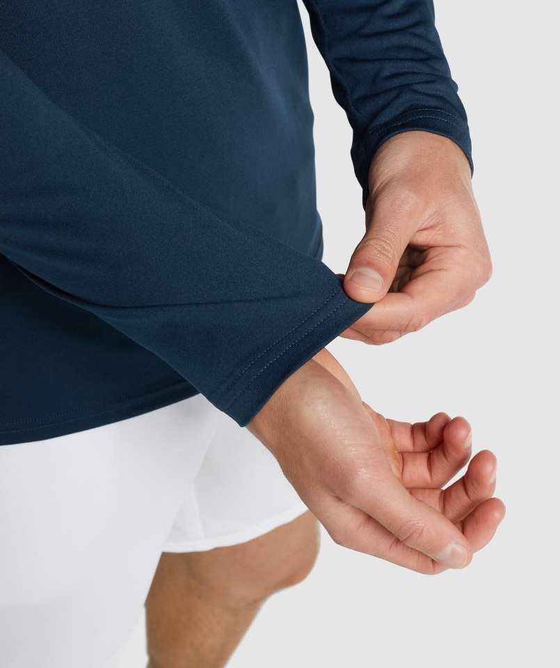 Camiseta De Manga Larga Azul Marino Llegada Gymshark