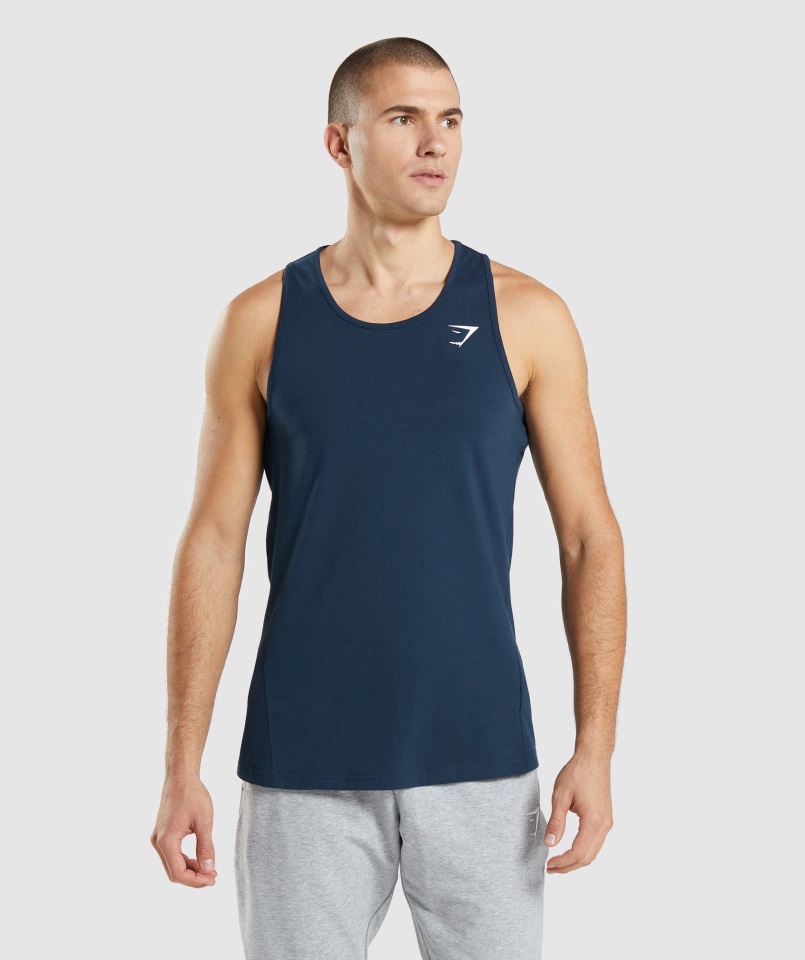 Tanque Gymshark Navy Critical 2.0
