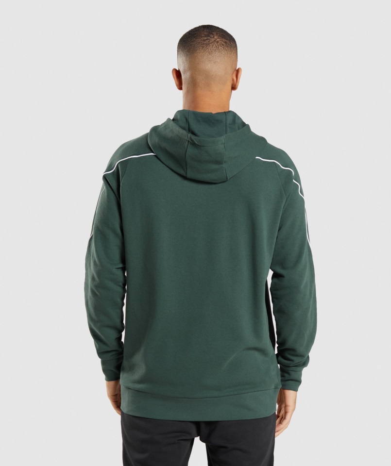 Sudadera Con Capucha Gymshark Obsidiana Verde-blanco