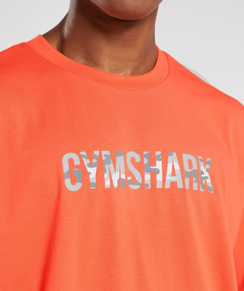 Camiseta Extragrande Con Relleno De Apolo Naranja Papaya Gymshark