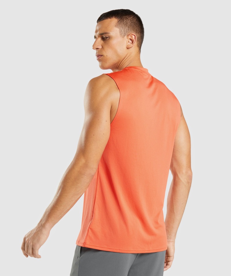 Gymshark Papaya Naranja Llegada Camiseta Sin Mangas