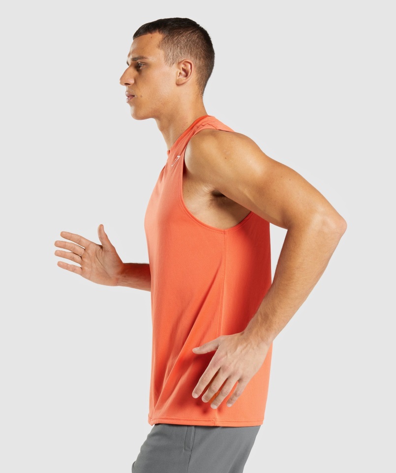 Gymshark Papaya Naranja Llegada Camiseta Sin Mangas