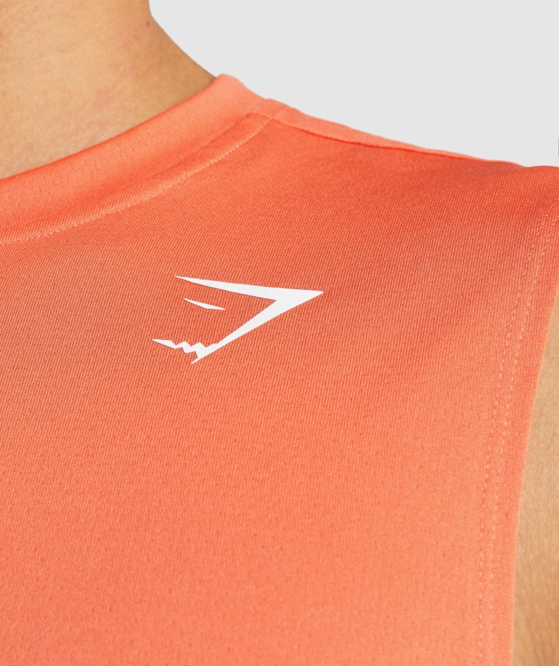 Gymshark Papaya Naranja Llegada Camiseta Sin Mangas
