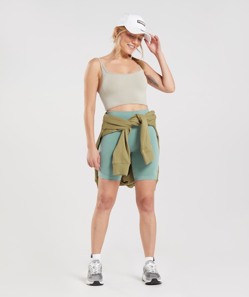 Gymshark Pausa Bralette Sin Costuras Gris Guijarro