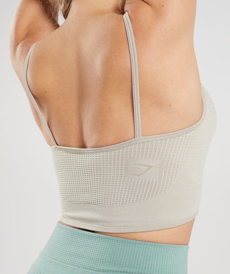 Gymshark Pausa Bralette Sin Costuras Gris Guijarro