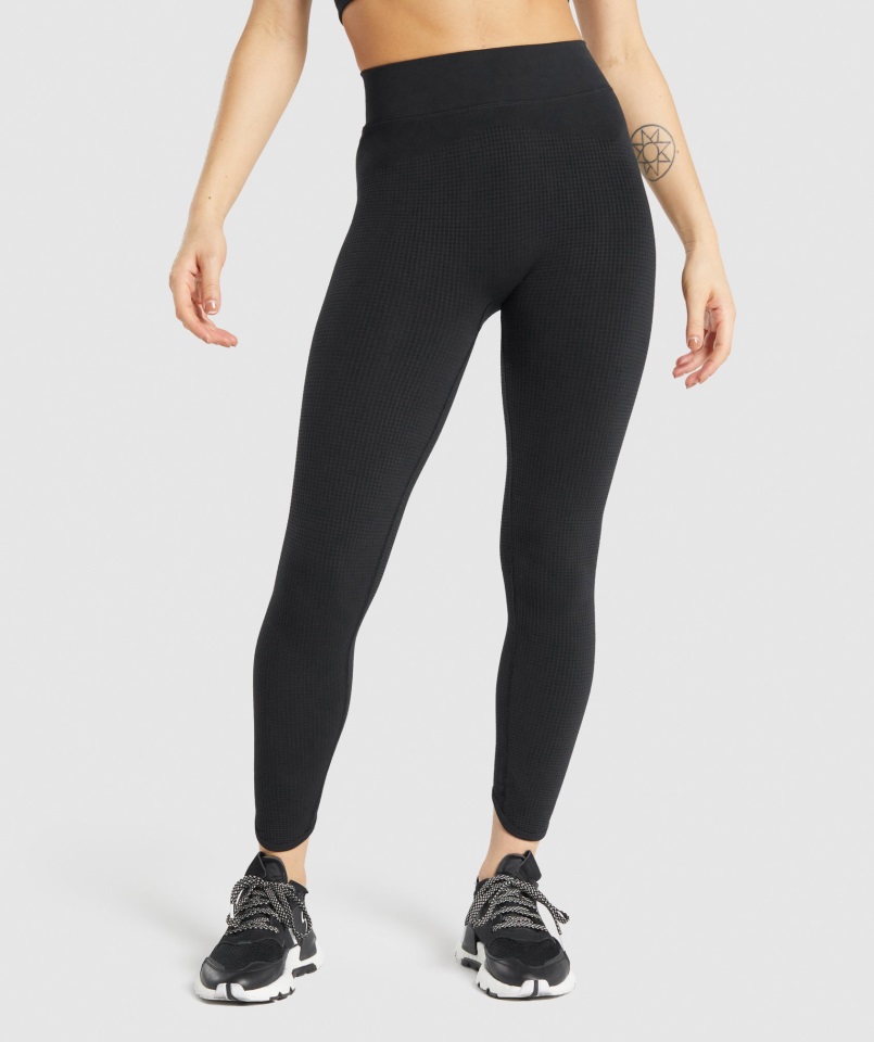 Gymshark Pausa Leggins Sin Costuras Negro