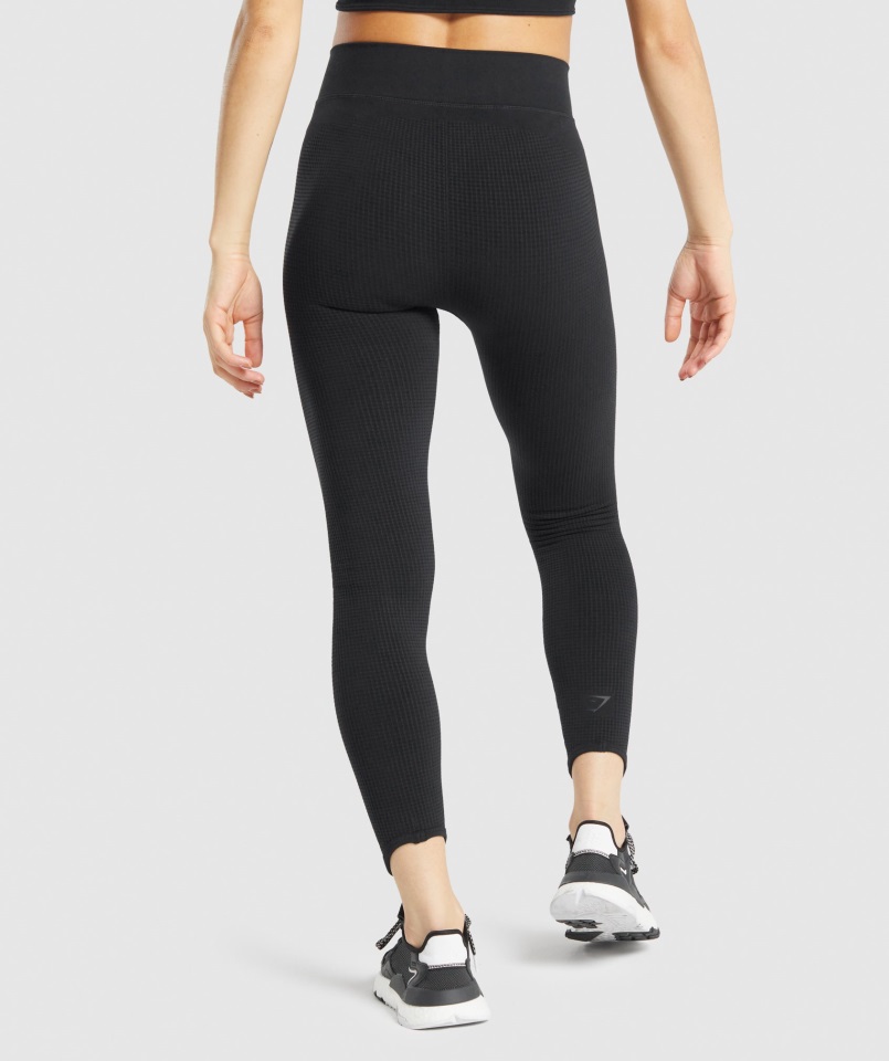 Gymshark Pausa Leggins Sin Costuras Negro
