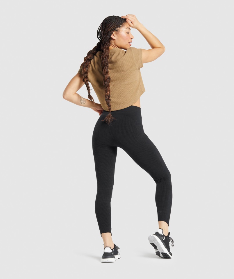Gymshark Pausa Leggins Sin Costuras Negro