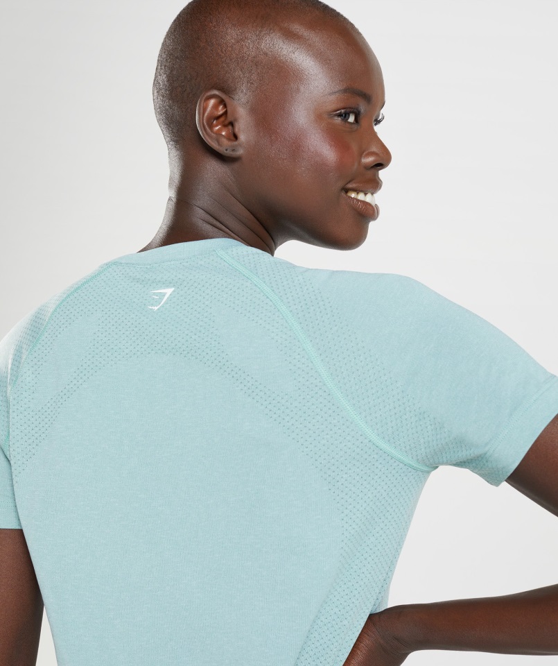 Camiseta Gymshark Perla Azul Jaspeado Vital Seamless 2.0 Light
