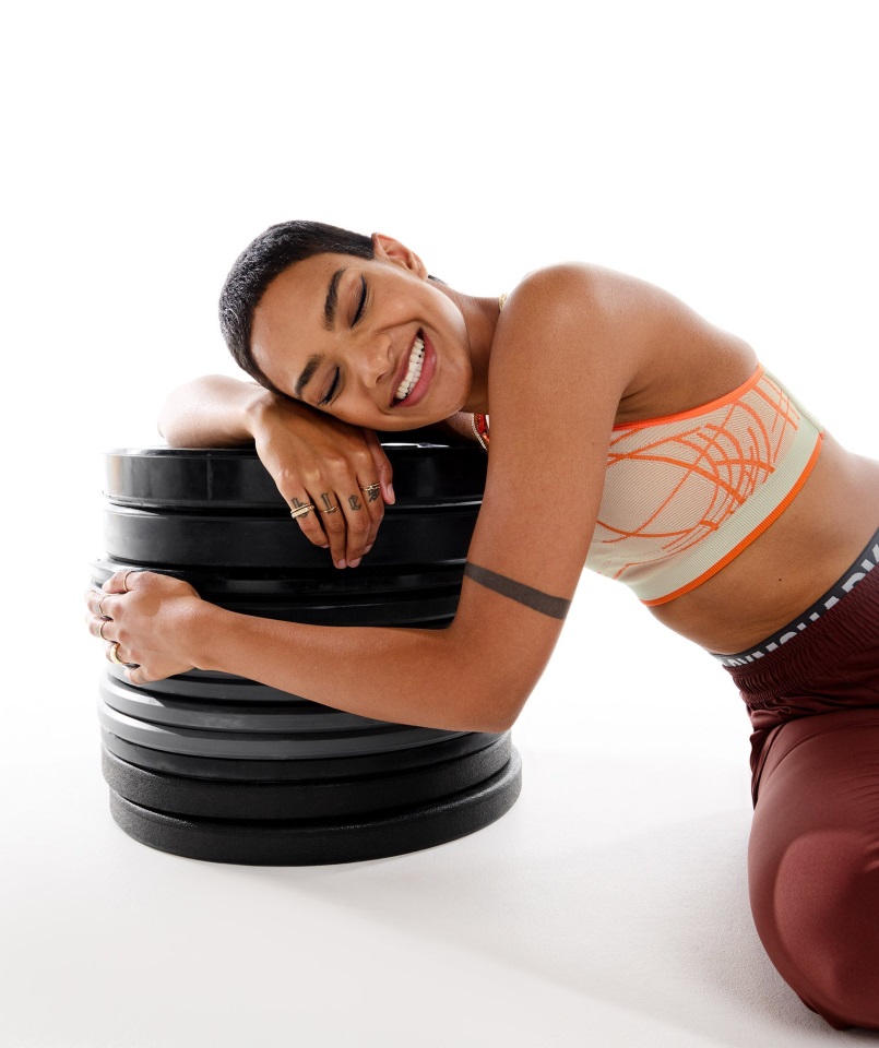 Sujetador Deportivo Sin Costuras Gymshark Pebble Gris-naranja-coco Blanco Wtflex Linear